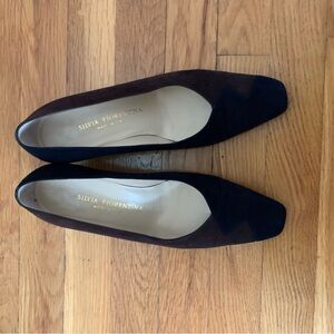 Silvia Fiorentina  navy and brown heels. Size 8.5B